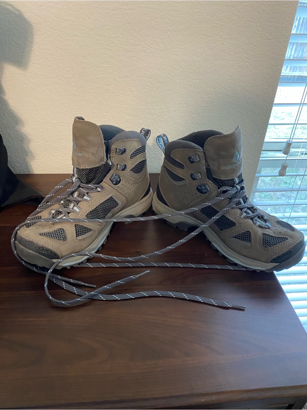 Vasque Taupe and Gray Trail Hiking Boots - Picture 2 of 5